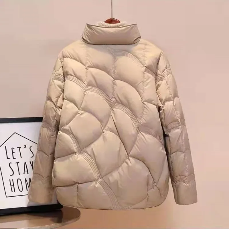 

Women Jacket 2024 New Autumn Winter Parkas Female Light Thin Down Cotton Coat Femme Casual Short Warm Basic Outerwear Ladies Top