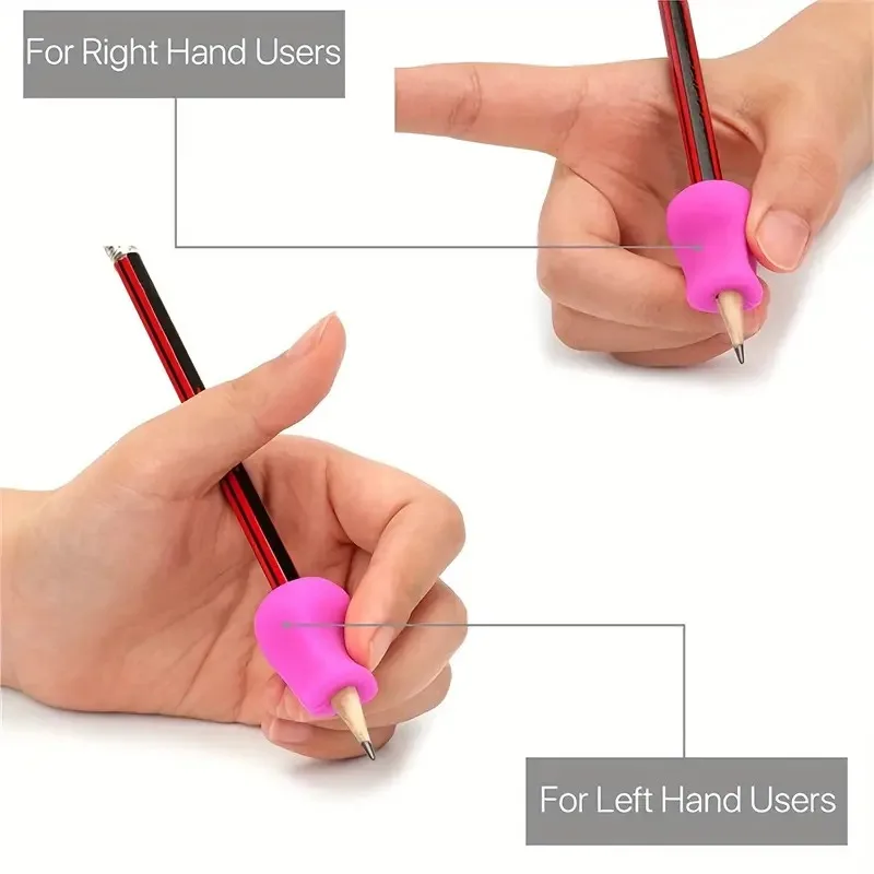 Silicone escrita caneta aperto postura correção dispositivo para estudantes, escrita, macio, crianças, aprendizagem, ajuda, 5-10pcs