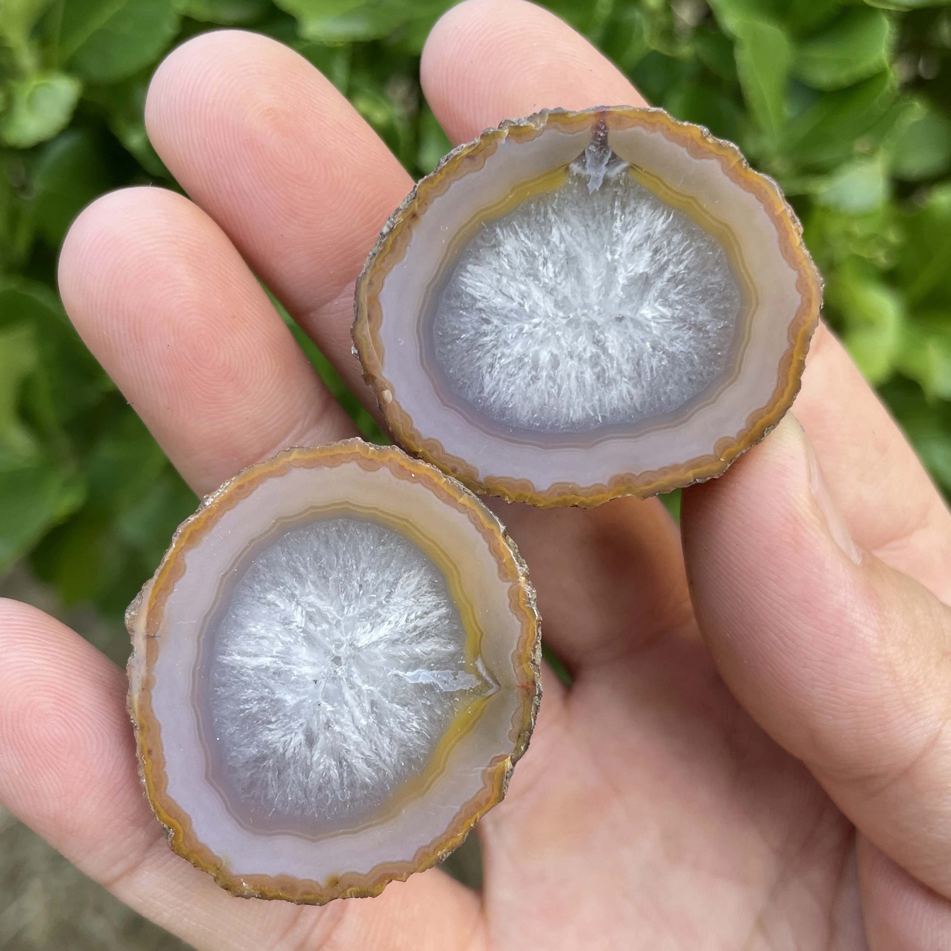 2pcs Natural Sardonyx Polished HeBei ZhanGuo Red Agate Geode Egg Crystal Quartz Cluster Healing Stone Home Decor DC1-9