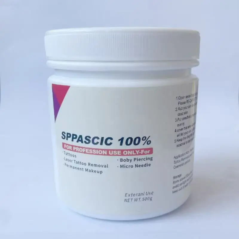 2026 New 100% SPPASCIC Tattoo Cream for Permanent Makeup Body Face Beauty Microblading Piercing Auxiliary Cream 500g image 2