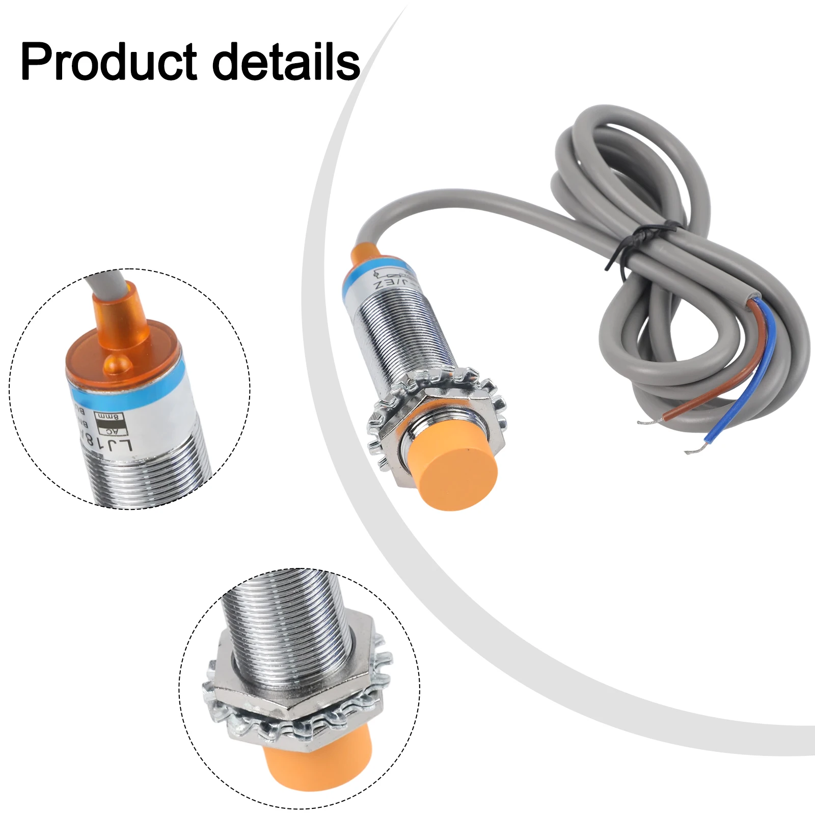 LJ18A3-8-J/EZ 8mm Detection Range Inductive Proximity Switch 2-Wire AC 90-250V NO Output for Industrial Process Monitoring