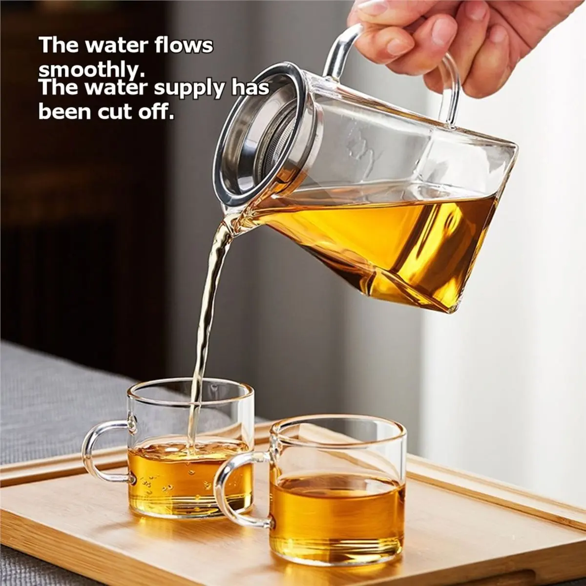 PROFESSIONAL USE Borosilicate Glass Tea Kettle with Removable Stainless Steel Infuser Teapot Blooming and Loose Leaf Tea Maker 5