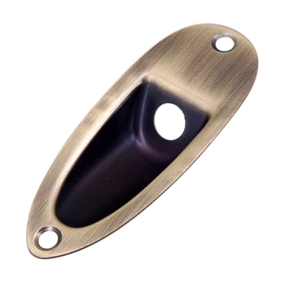 Metall Eingang Jack Buchse Platte Mit Schrauben Für ST Stil Elektrische Gitarre Chrom/Schwarz/Gold/Bronze/rot Kupfer Gitarre Zubehör – Detail 14