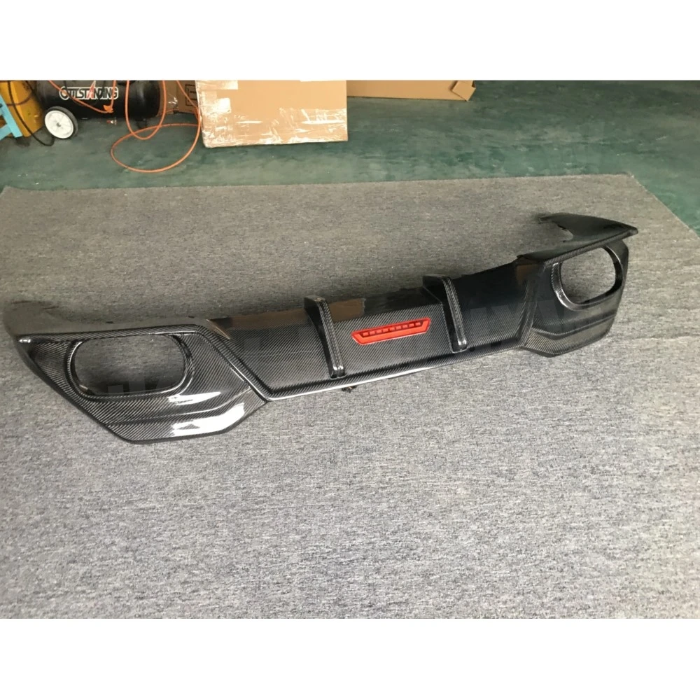 JXWANCF ألياف الكربون الجافة لسيارات BMW 8 Series 840i G14 G15 G16 2019 202 مانع صدمات خلفي للسيارة الناشر سبويلر #5