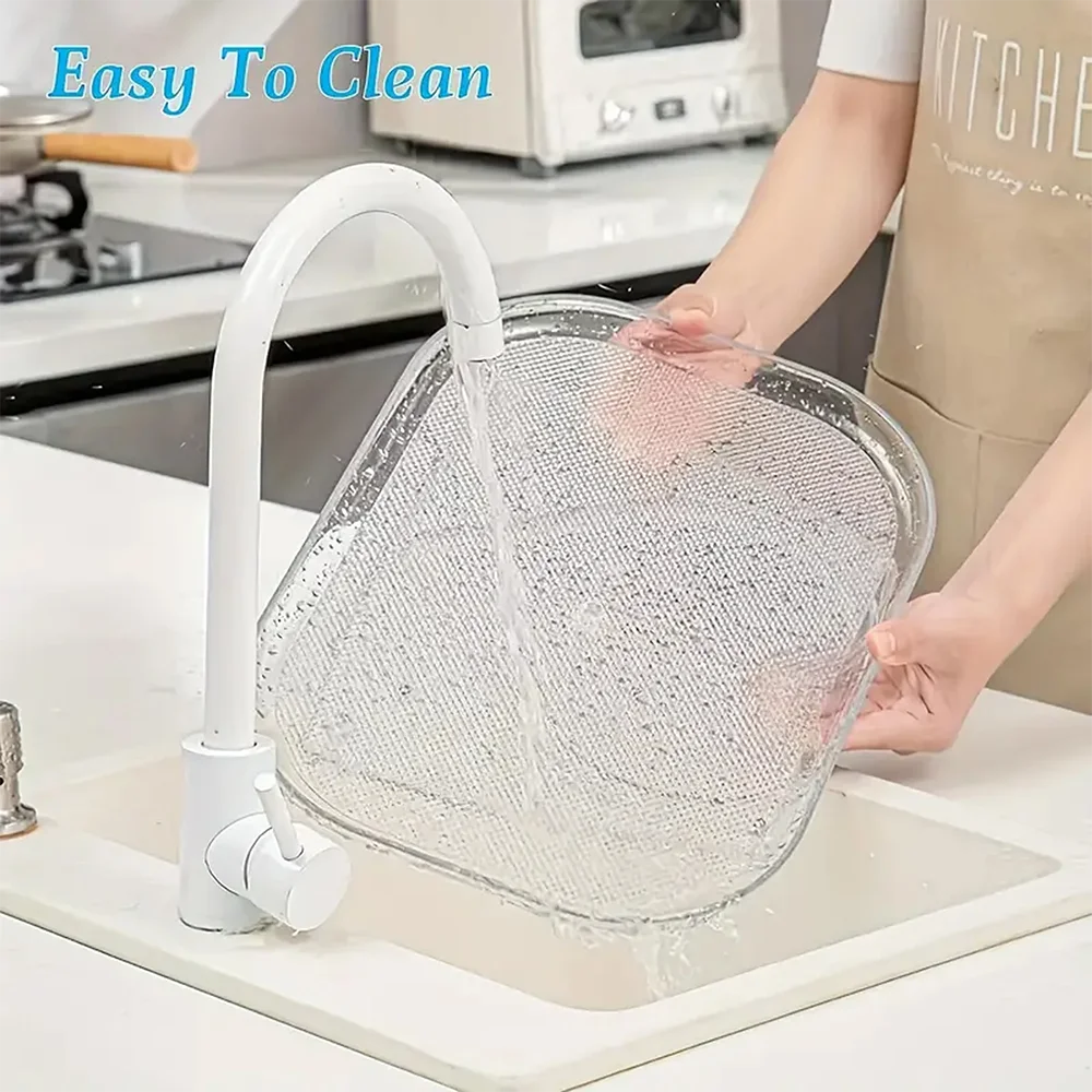 1 Piece Storage Tray, 360-Degree Refrigerator Storage Rotating Tray, Used for Kitchen Spice Jars and Sundry Storage Turntable