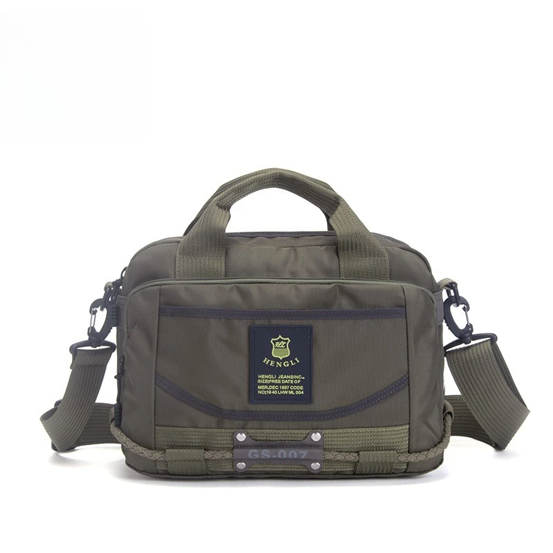 Men's Business Crossbody Bag with Multi-Layered Pockets Adjustable Shoulder Strap for Work Travel