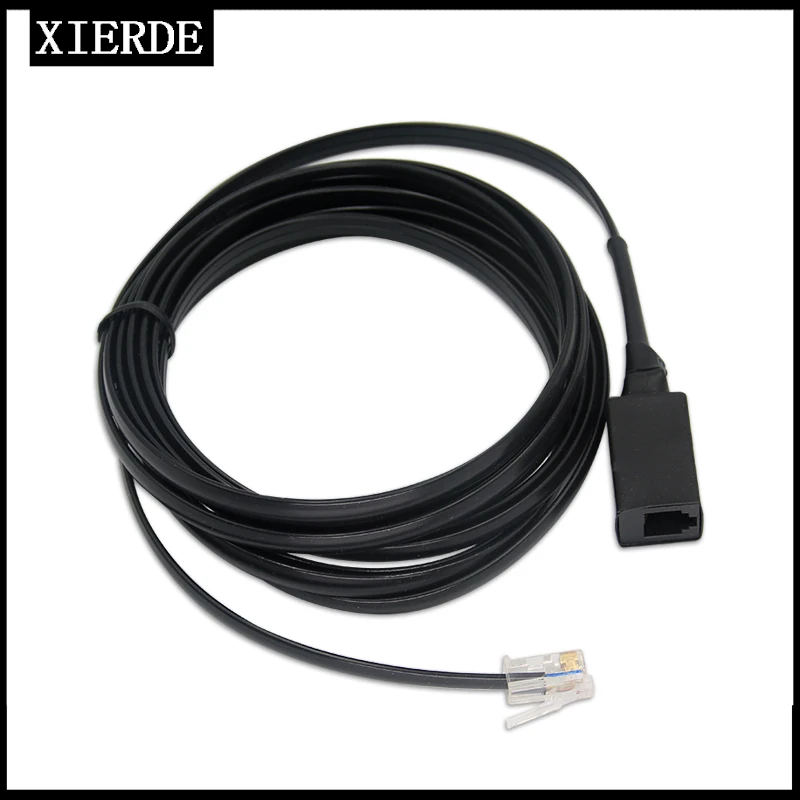 XIERDE 6-Pin Kabel Ekstensi Mikrofon Tangan Pemisahan Dapat Dilepas untuk Radio Yaesu FT6000R 300DR FT8900 FT 7800 7900 400DR