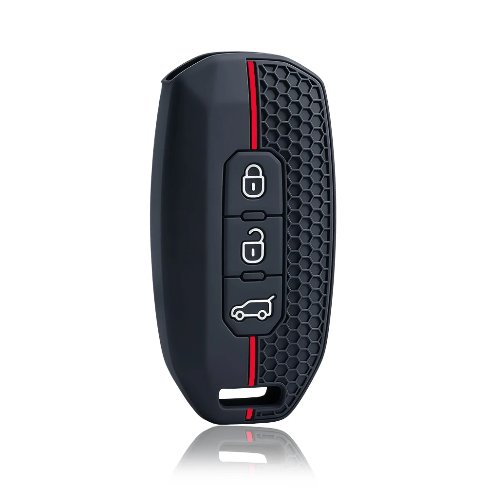 For Ford Territory EV 3 Button Silicone Car Smart Remote Key Cover Case Bag Shell Holder Protector Key Chain Auto Accessories