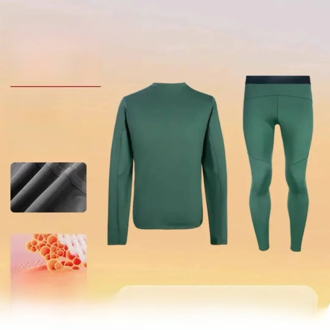 

Мужской комплект для активного отдыха: легкий, быстросохнущий, влагоотводящий флисовый комплект с круглым вырезом и длинными рукавами для осени и зимы