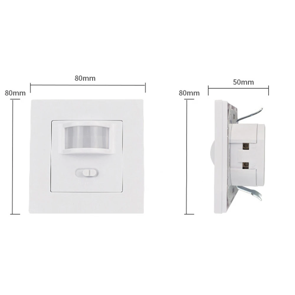 Imagem -02 - Inteligente Pir Motion Sensor Switch Segurança Light Control ir Infrared Movimento Indução Detector on Off Pir Switch ac 110v220v