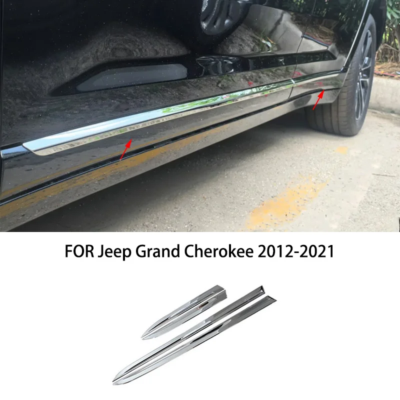 

Car accessories FIT FOR Jeep Grand Cherokee 2012-2021 Stainless steel chrome Body Kit Side Door Car Body Molding Cover Trim