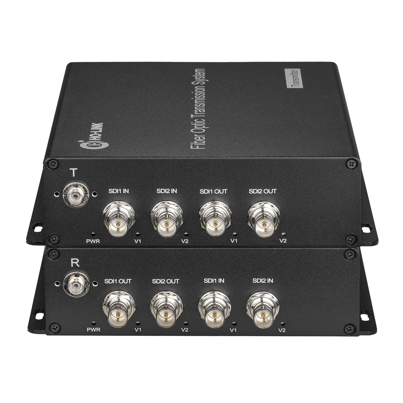 2 channels Bidirectional 3G/HD SDI to Fiber Optic Video Extender Supports Single fiber mode up to 20km