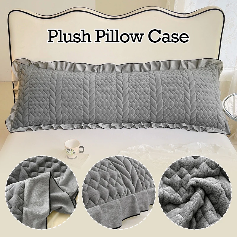 Soft Cotton Princess Style Pillowcase Ruffle Design Long Pillow Covers Double Decorative Pillow Home Bedding Textile