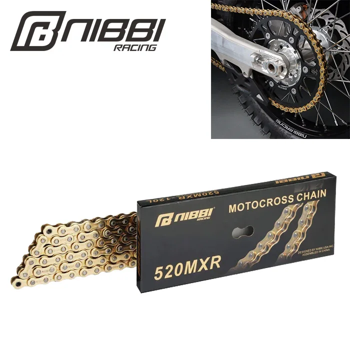 

NIBBI Motorcycle 520 Chains 118 Links Drive Chain Link For 50cc 70cc 90cc 110cc 125cc Pit Dirt Bike Scooter ATV