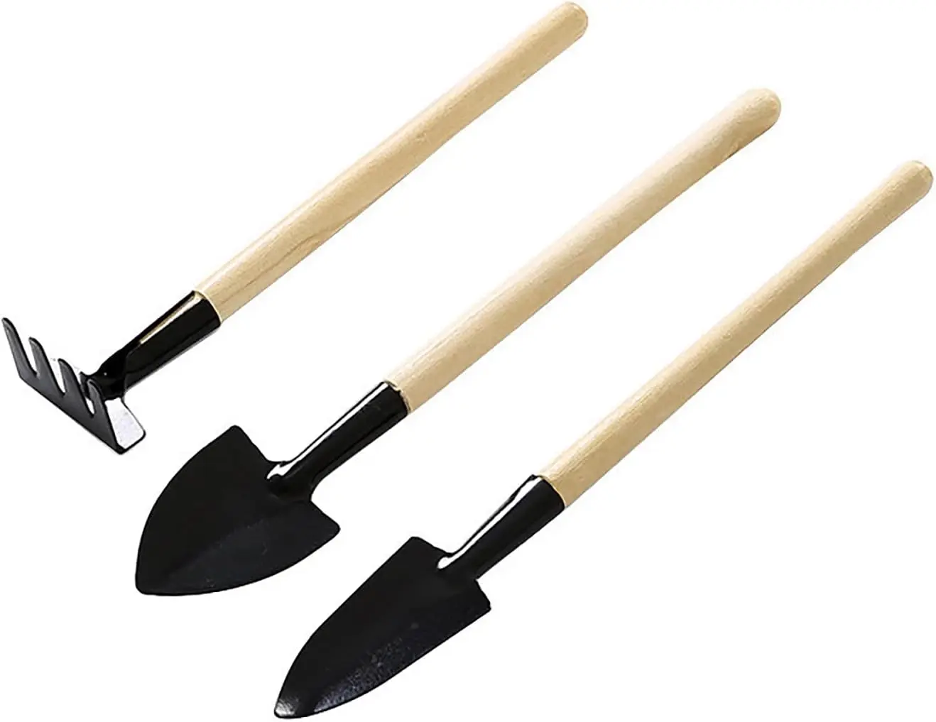 

Pieces Garden Tools Set, Garden Rake Trowel Iron Crafts Gardening Work Kit Gardening Tools with Wood Handle includes Trowel Tran