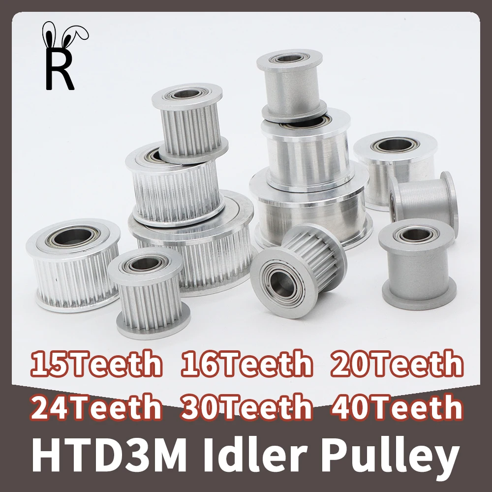 HTD 3M Idler Timing Pulley 3M 15T 20T 24T 30T 40T 15Teeth 3M 20Teeth 24teeth 30teeth 40teeth Bearing Guide Idler 3M HTD3M Pulley