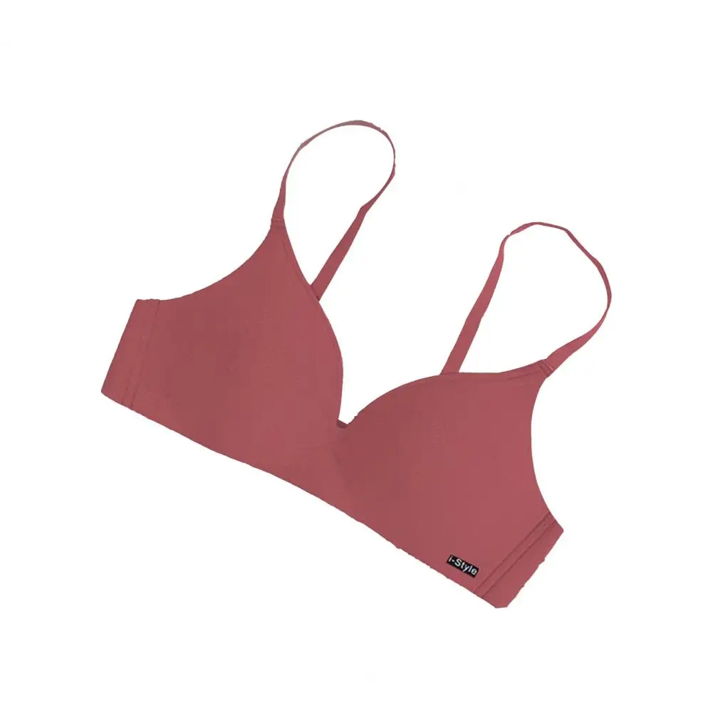 Soutien-gorge push-up sans fil pour femme, soutien-gorge avec bonnet fin, bretelles spaghetti, anti-affaissement, document solide pour un look sexy