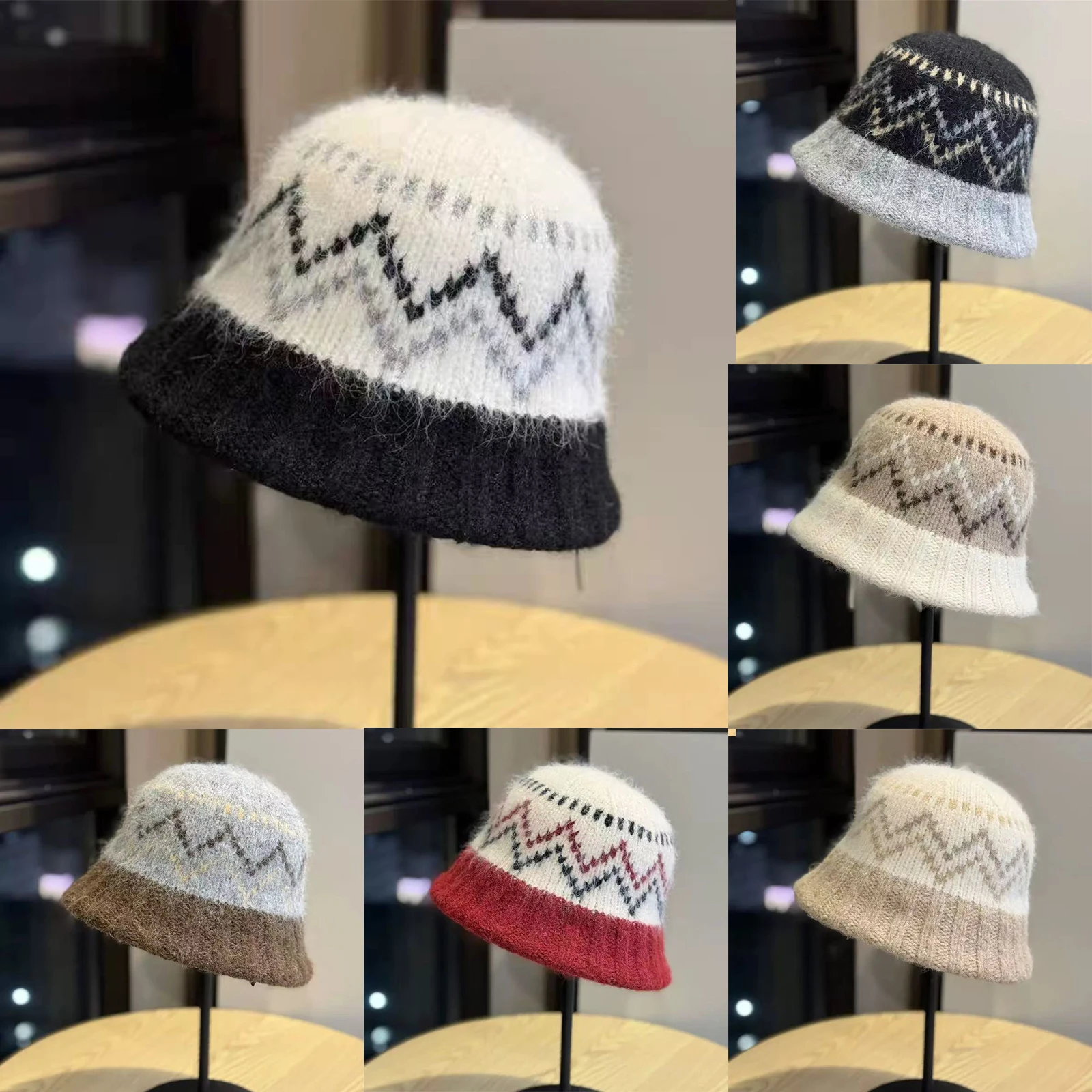 

Зимние шапки для женщин, винтажные теплые вязаные шапки в этническом стиле, зимняя мешковатая шапка, женские теплые шапки с защитой ушей в богемном стиле