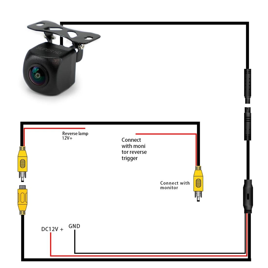 720P HD Camera Hanging Type TVI Rear View Camera for Android 2 Din Radio Which Support TVI 30 Input