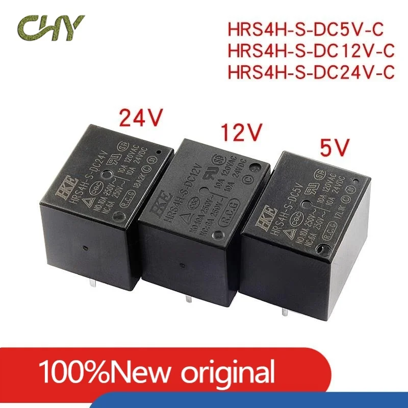 Relay HRS4H-S-DC5V HRS4H-S-DC12V HRS4H-S-DC24V -C 5PIN HRS 5V 12V 24VDC 10A T73