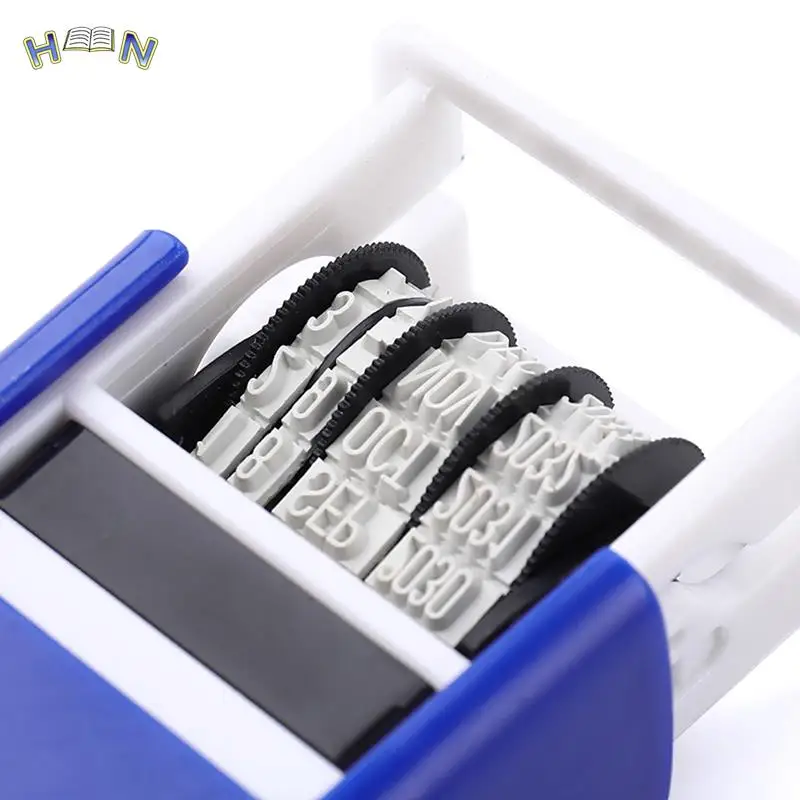 Mini Self-Inking Selos para DIY, Handle Conta Data Stamps, Stamping Mud Set, Material de Escritório, Emboss, Novo