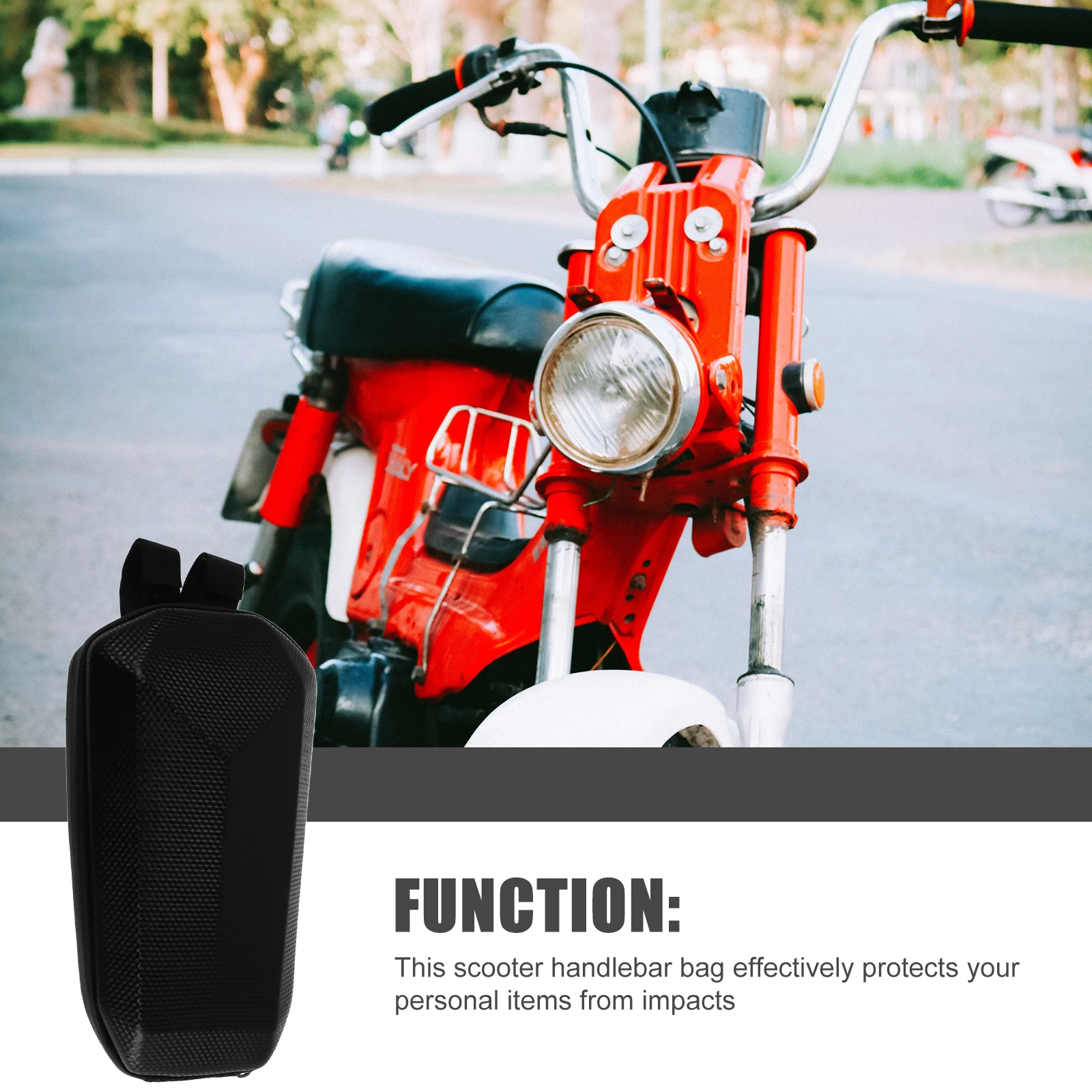 

1pc Electric Scooter Front Bag Bikes Carrying Waterproof Handlebar Storage Portable Enlarged EVA Foldable Suitable Bike Lamp