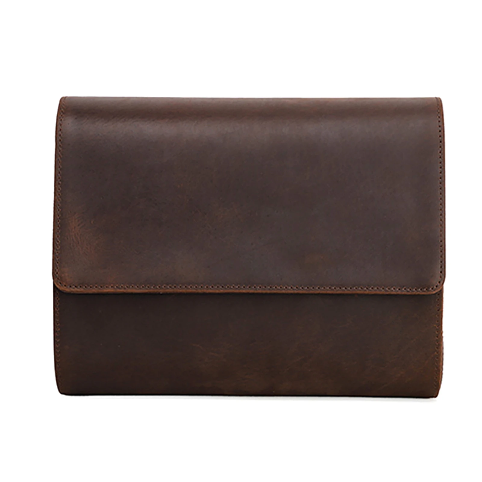 Luxury Watch Roll Travel Case 6 Slots Genuine Leather Handmade Watch Display Storage Box Coffee 235x185x75mm Watch Case