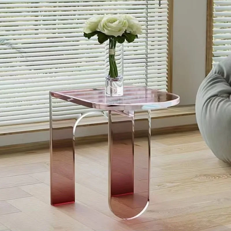 

Light luxury acrylic side corner table coffee table