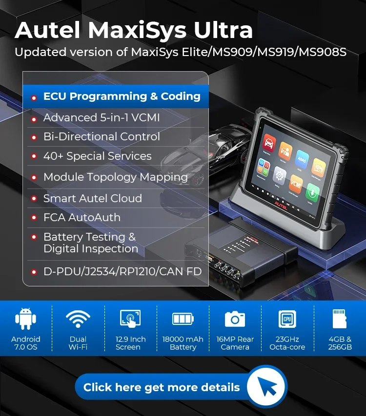 Professional Autel Maxsys Ultra Elite Maxisys Ms908cv 908 Cv Ms 908s Pro Maxis Obd2 Oscilloscope Software Scanner Car Diagnostic