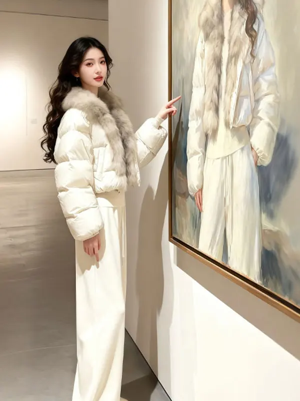 

Корейское мягкое милое свободное хлопковое тюре, красивая уникальная верхняя одежда для маленьких фигурок, антивозрастное зимнее пальто