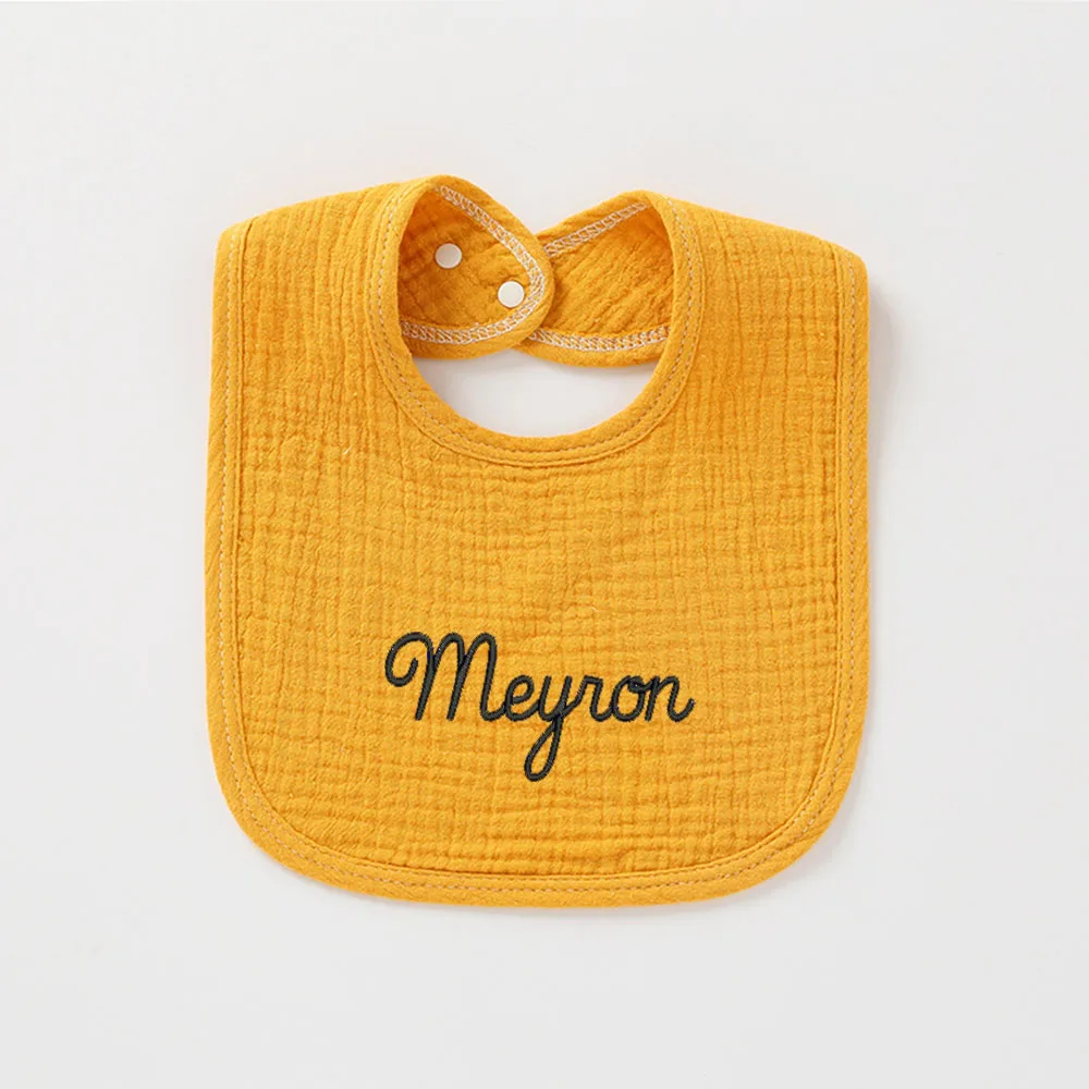 Name Personalized Cotton Baby bib Newborn Baby Saliva Towel Funny Birthday Gift For Baby Boys and Girls shower gift