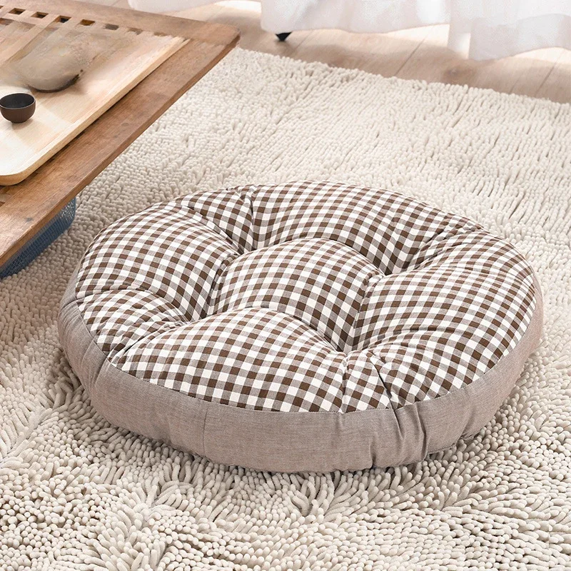 Cotton Bottom and Breathable Chair Cushion Round Pillows Floor Cushion Thickened Circular Style Floating Window Tatami