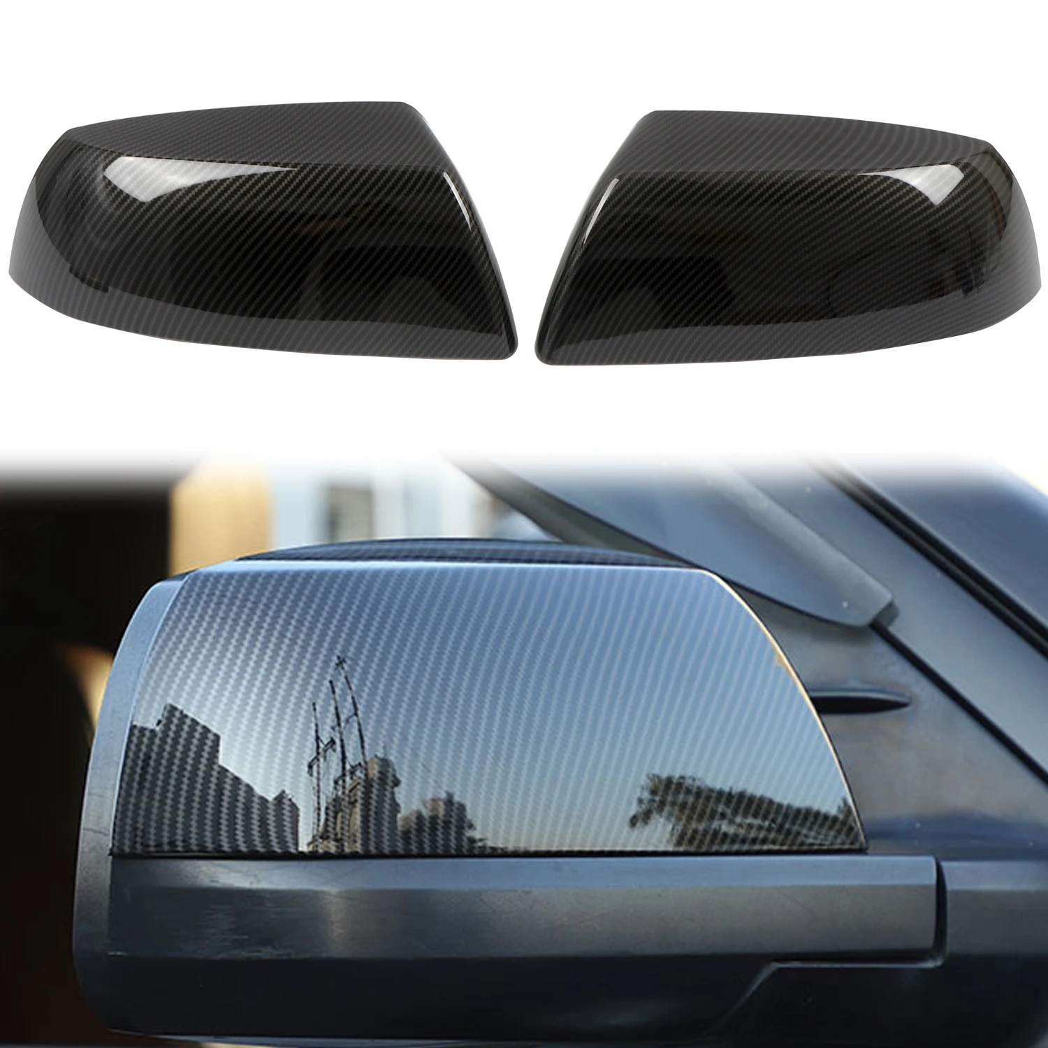 

For Toyota Tundra 2014 2015 2016 2017 2018 2019 Carbon Fiber Style Rearview Mirror Cover Side Wing Rear View Mirror Case Covers