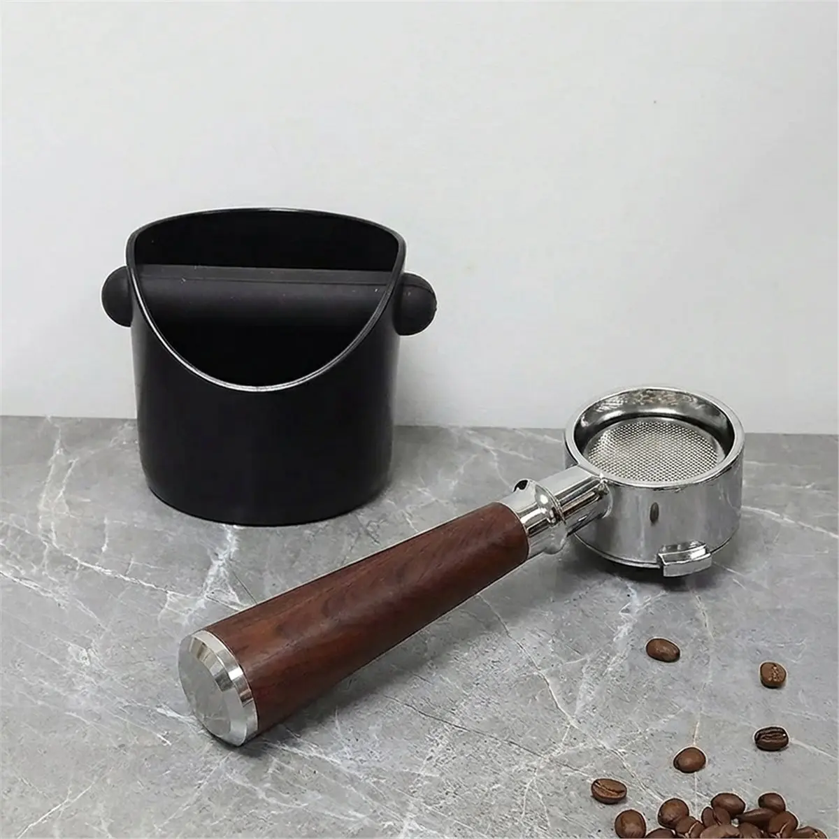 Oct Sale Coffee Knock Box Espresso Grounds Container Anti Slip Espresso Dump Bin Grind Goods Cafe Bar Accessories