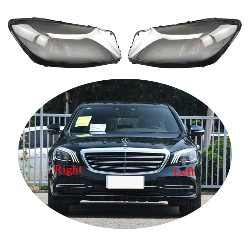 

For Mercedes Benz W222 S-Class S320 S400 S500 S600 2018 2019 2020 Headlamps Cover Lens Transparent Lampshade Headlight Shell