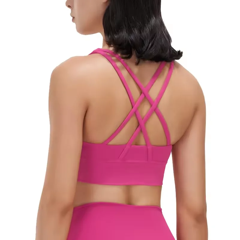 Women's XS Size High Impact Racerback Sports Bra with Maximum Lift Padded Fitness Yoga Wear Spandex Lining Breathable Active Use