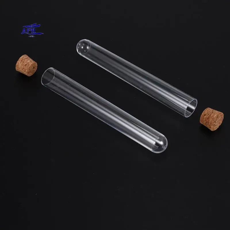 

AF91-50Pcs 20X150mm 30Ml Plastic Test Tube With Cork ,Clear Wedding Favor Gift Tube Package Tube