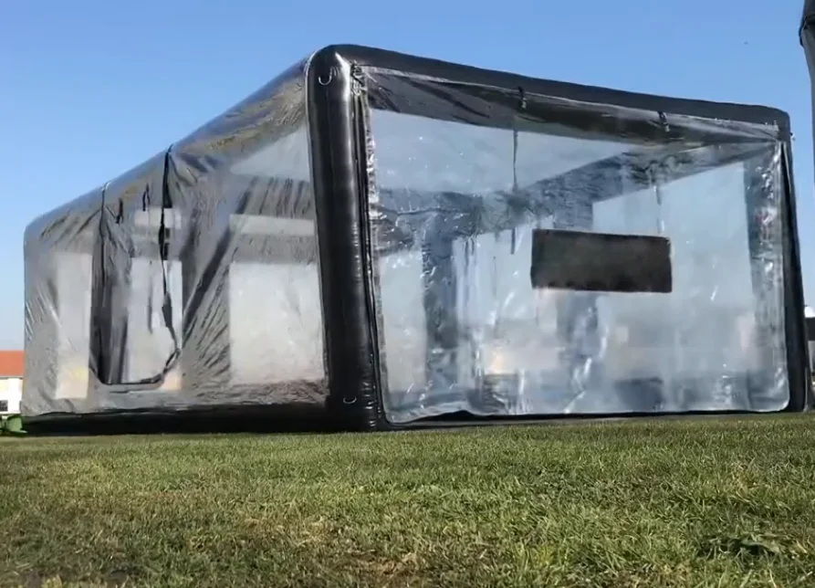 خيمة جراج سيارة قابلة للنفخ مقاومة للماء للاستخدام الخارجي، حجم قابل للتخصيص من مادة PVC الشفافة، سهلة الإعداد للعروض التجارية #6