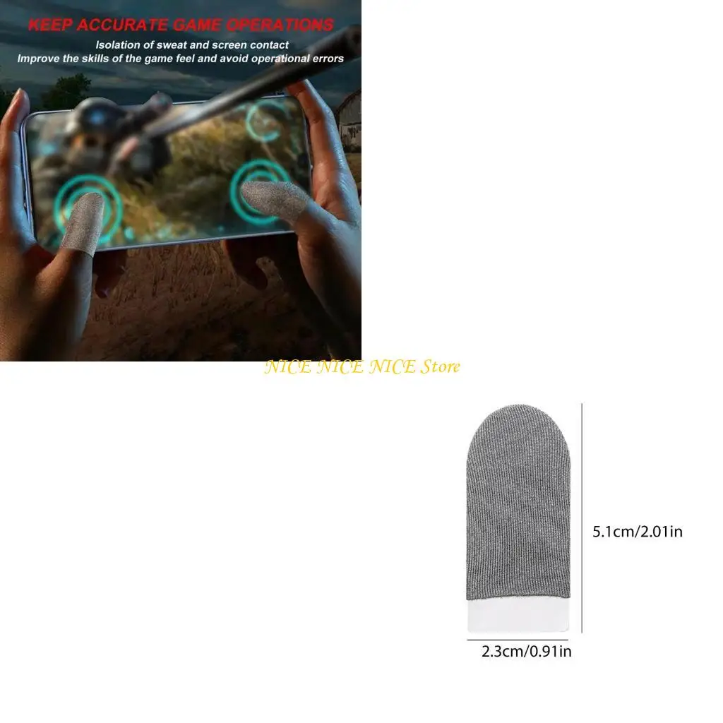 1 pasang Gaming Finger Game Sarung Tangan Game Bernapas Jempol Tempel Tepi Tepi Ulang Fingertip Cover Untuk Game Seluler