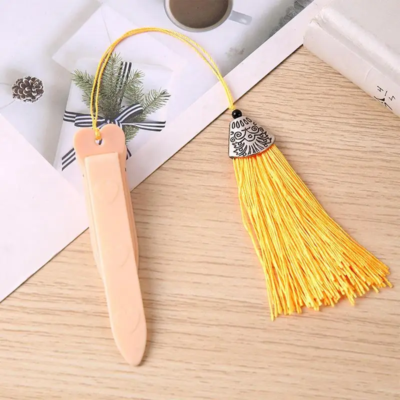 Silicone Bookmark Silicone Book Marks Clip Set Of 3 Reading Automatic Book Marks With Tassel For Kids Adults Book Lovers Writers