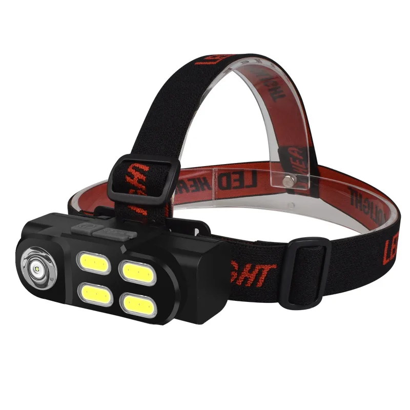 

USB Headlamp LED XPE+4COB 200LM Light Rechargeable Outdoor Camping Working Repairing Headlight