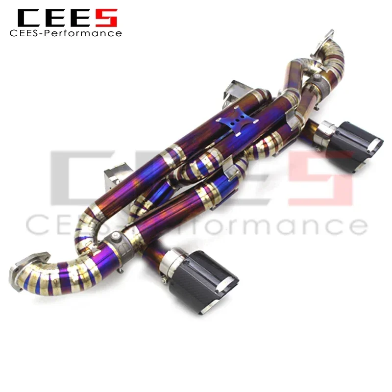 CEES Catback Exhaust System For Porsche 718 Cayman GT4 RS 4.0L 2019-2023  Exhaust Pipe Muffler Escape