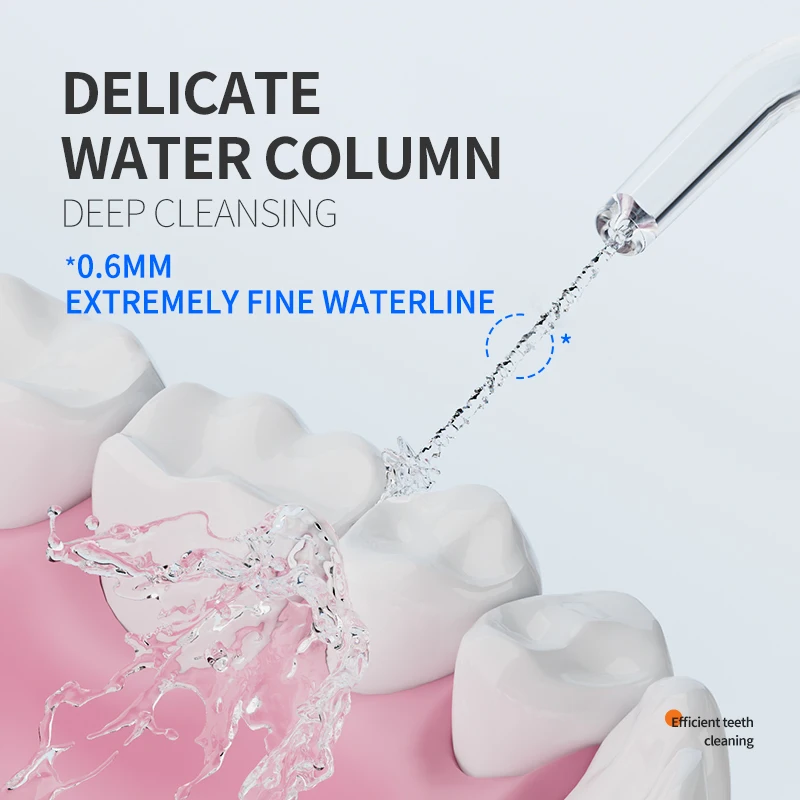 Portable Travel Water Flosser Rechargeable Oral Irrigator Teeth Clean Device IPX7 Dental Spa Jet 3 Modes 230mL Tank 5 Nozzles view 3