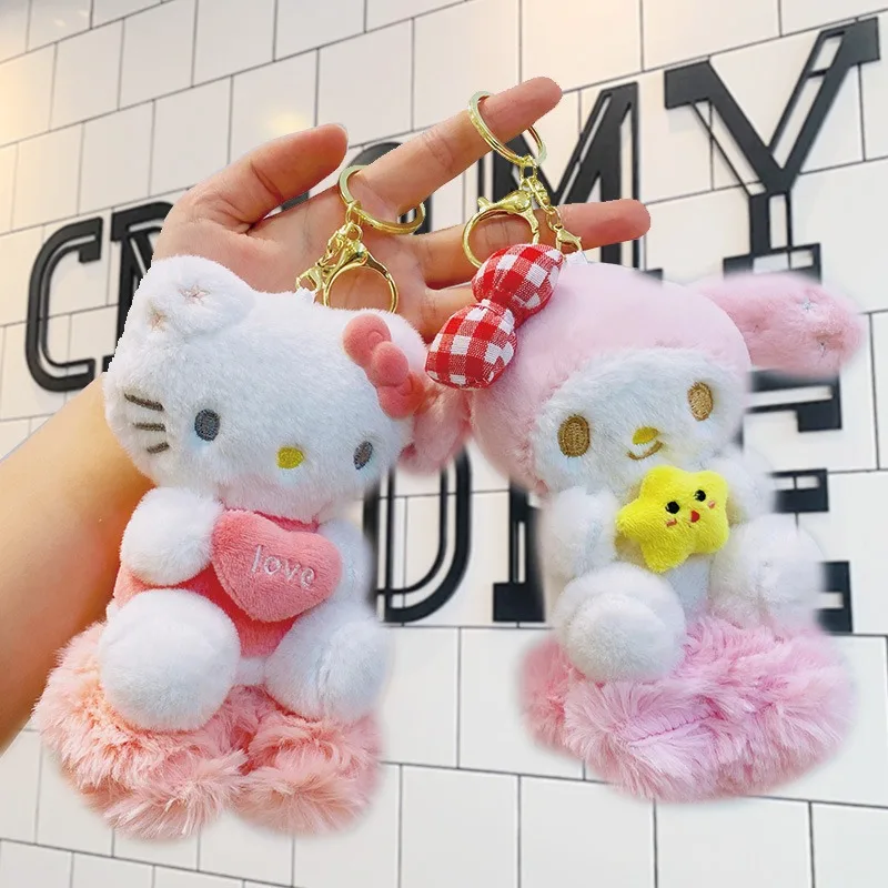 

Sanrio Cinnamoroll My Melody Anime Kawaii Lovely Doll Keychain Pendant Cute Cartoon Bag Hanging Decoration Gifts for Girls