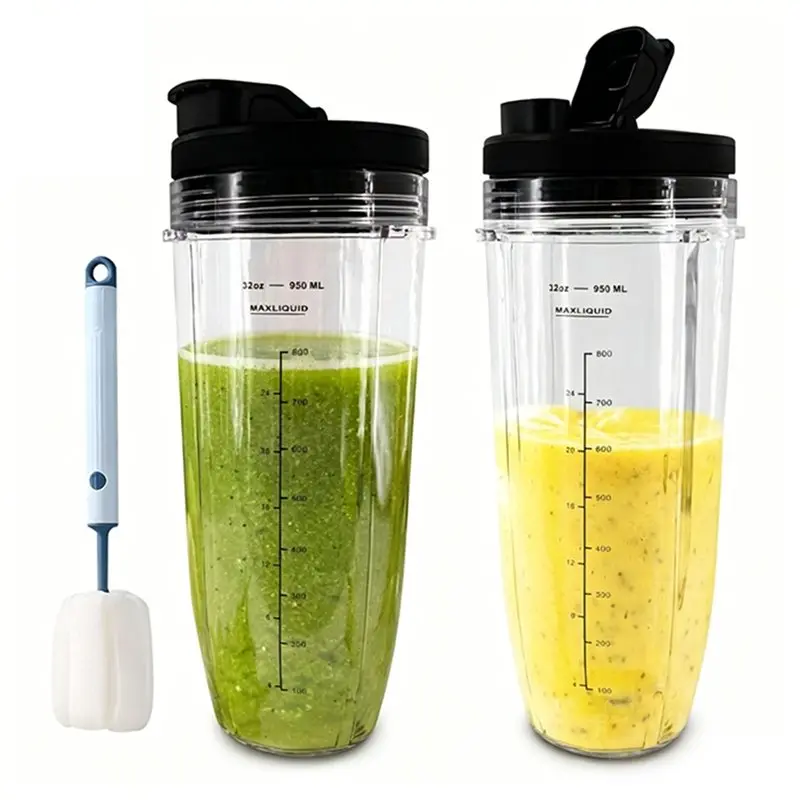 

A21F-Replacement Twist-On Design 32 Oz For Ninja Blender BL480/BL450/480D, BN800/751/800/801/401 Cups