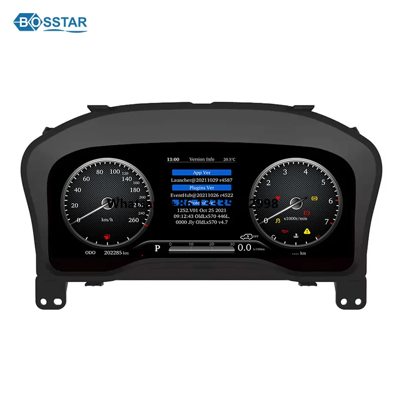 

12.3'' LCD Dashboard for Toyota' Hiace LCD Instrument Cluster Plug and Play Speedometer Virtual Digital Cluster Cockpit