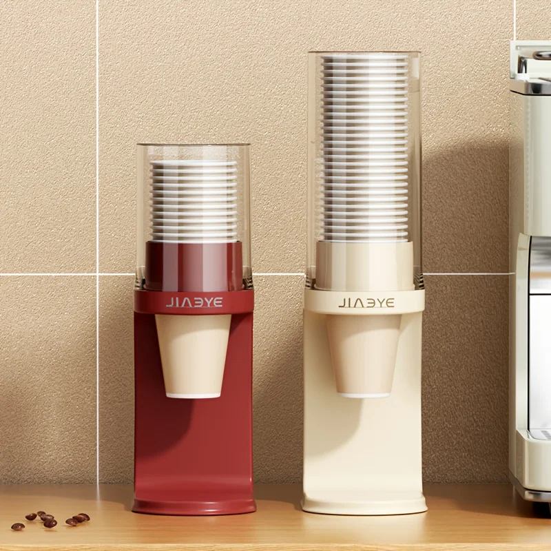 

Plastic Cup Dispenser Holder for Home Coffee Shop Wall Mounted Paper Cup Organizer Tea Station Storage Household Supplies