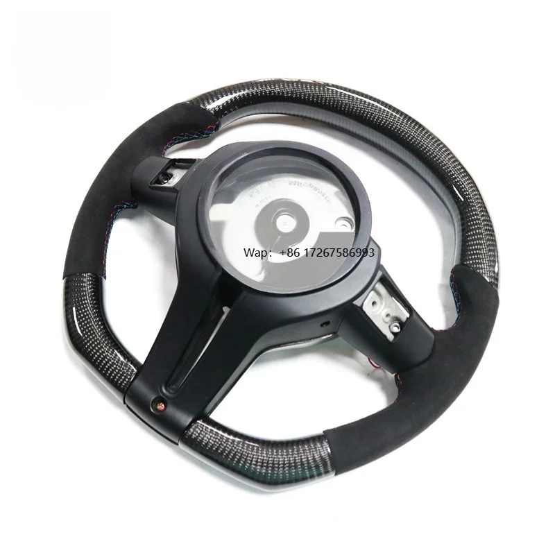 

Carbon Fiber LED Racing Steering Wheel for 1 2 3 4 5 Series X1 X3 X5 X6 M3 M6 Anti-Slip Grip Quick Response Customizable