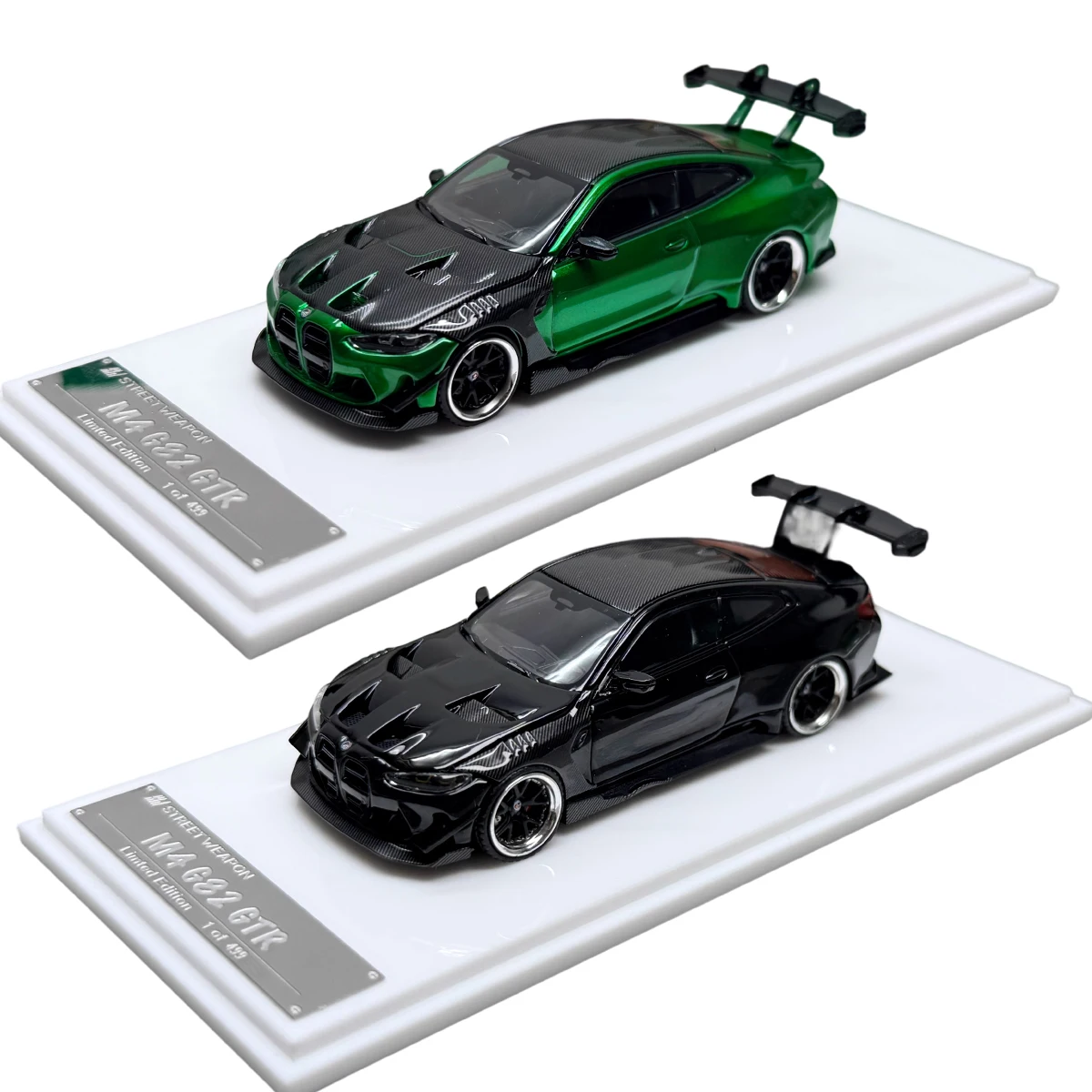 

In Stock SW 1:64 M4 Flossmann Full Widebody Kit G82 GTR black Diecast Car Model Toys
