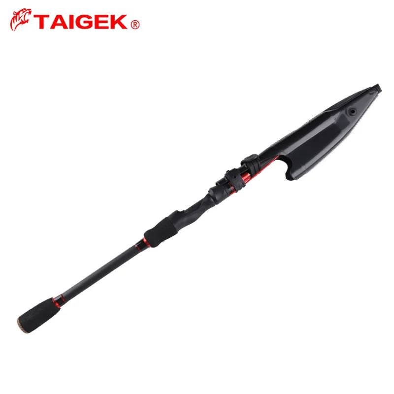 

TAIGEK 2.1m 7FT Telescopic Fishing Rods Heavy Spinning Casting H Carbon Pole Fishing rods Caña De Pescar